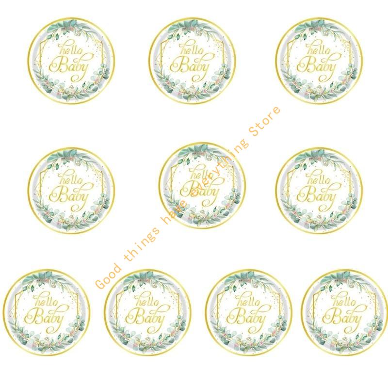 10/20Pcs Disposable Paper Plates Paper Napkins Baby Showers Tableware Supplies for Kids Birthday Baby Showers Parties 55KF