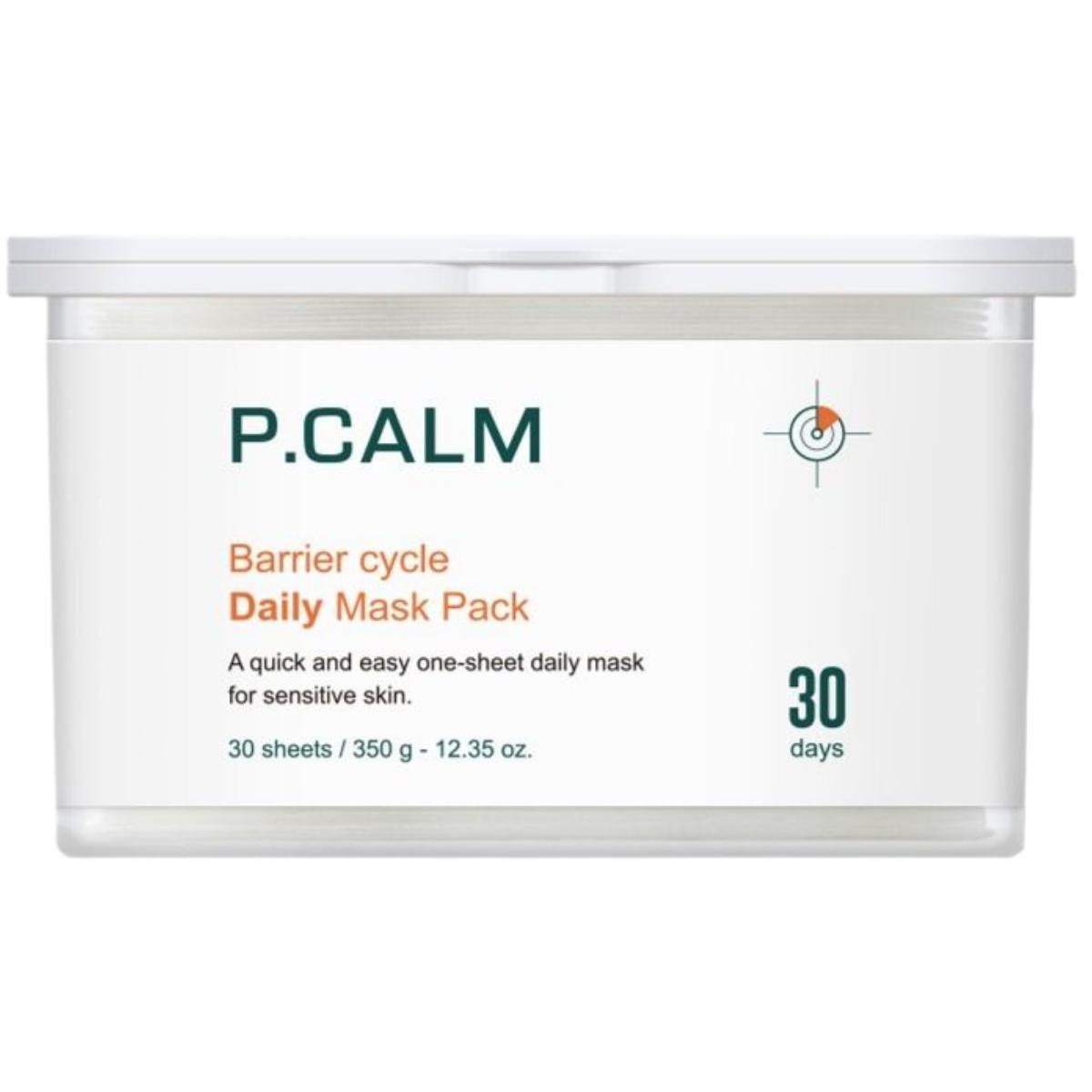 

P.CALM Barrier Cycle Daily Mask 30 Sheets (380g) - Quick Hydration & Sebum Control Soothing Facial Sheet Mask