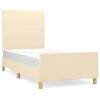 VidaXL Bed Frame with Headboard Cream 80x200 Cm Fabric3124852
