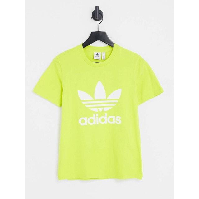 

Светло-салатовая футболка с крупным логотипом adidas Originals adicolor