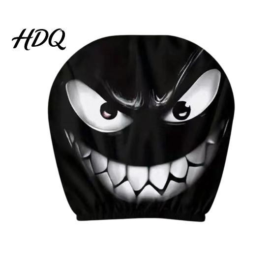 Headrest Cover for SUV Funny Car Covers Spooky Pattern Seat Polyester Protector Protector Universal Breathable Stretchy Interior Accessories