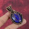 Faceted Blue Sapphire Pendant Copper Wire Wrapped Pendant Gemstone Pendant Wonderful Copper Jewelry Handmade Designer Pendant Wedding Gifts