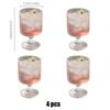 2pcs/4pcs Nordic Style Vertical Stripes Goblet,Transparent Ice Cream Yogurt Dessert Cup,Stylish Household Glass Cup, Drinkware