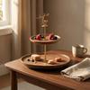Decorative Deer Tray TwoTier Wooden DoubleLayer Tiered Display Stand