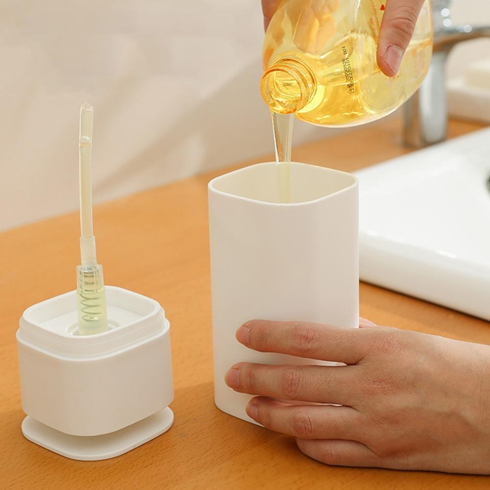 Auslaufsichere Spenderflasche Kunststoff Seifenspender Langlebiges Druckknopf-Pumpflasche Haus Badezimmer