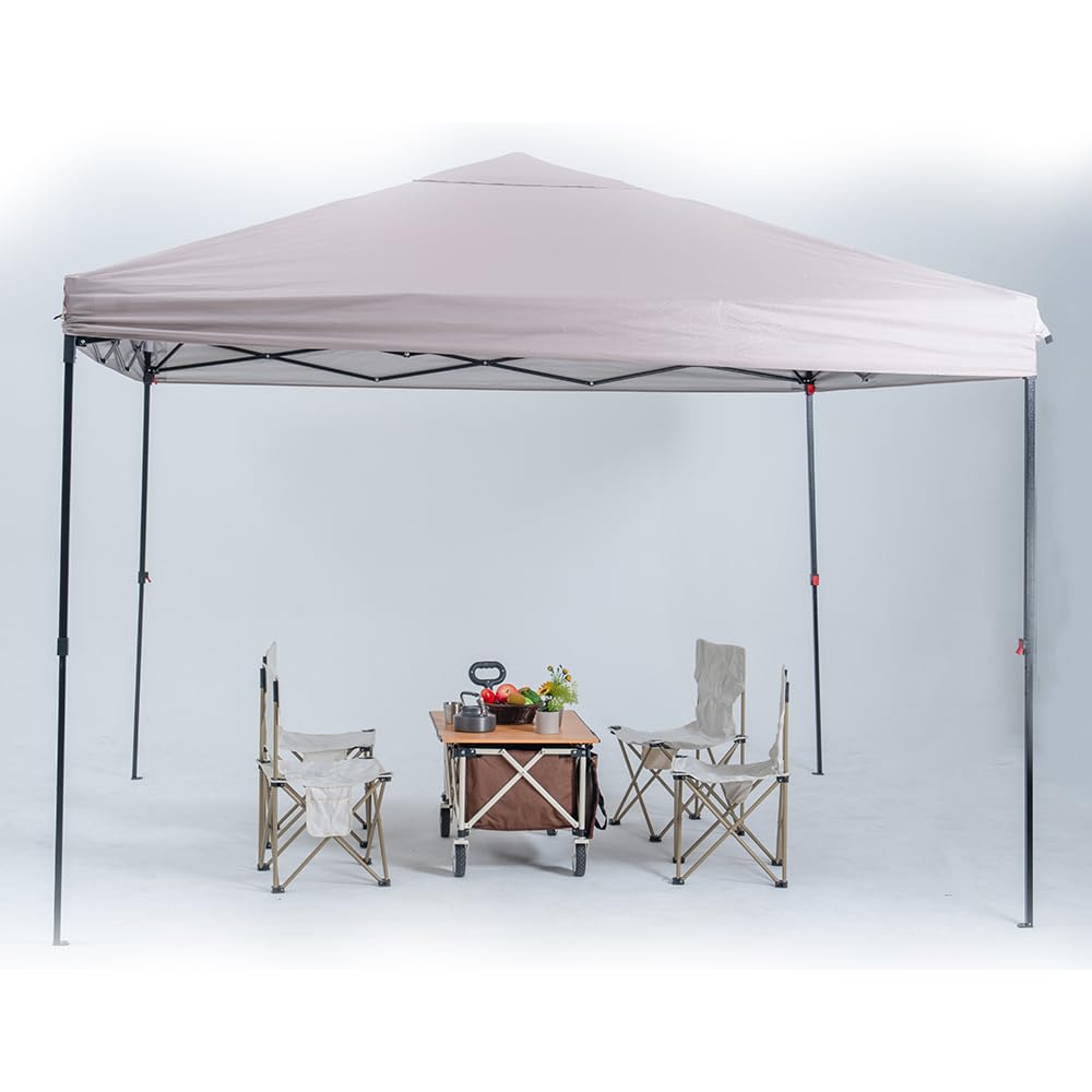 ApeexCanopy Tarp Tent X 1 Dedicated Side Ventilation Highly and Silver Coating UV Protection Heat Shielding Tarp Height Adjustment Steel Large Canopy