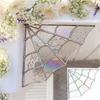 Acrylic Spiderweb Door Topper Decoration Quartered Halloween Door Corner Sign  Haunted House