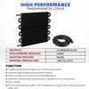 10Row Transmission Oil Cooler Kit Universal Aluminum Engine Oil Radiator Converter With Hose Mounting Kit
