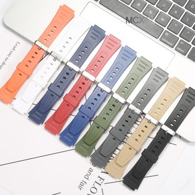 Watch Band For Casio W800H W-800H W-217H Strap Sport Resin Bracelet 18mm Wristband
