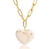 Lightweight Resin Heart Charm Necklace Adjustable Length Chain Simple Elegant Design Unisex Jewelry