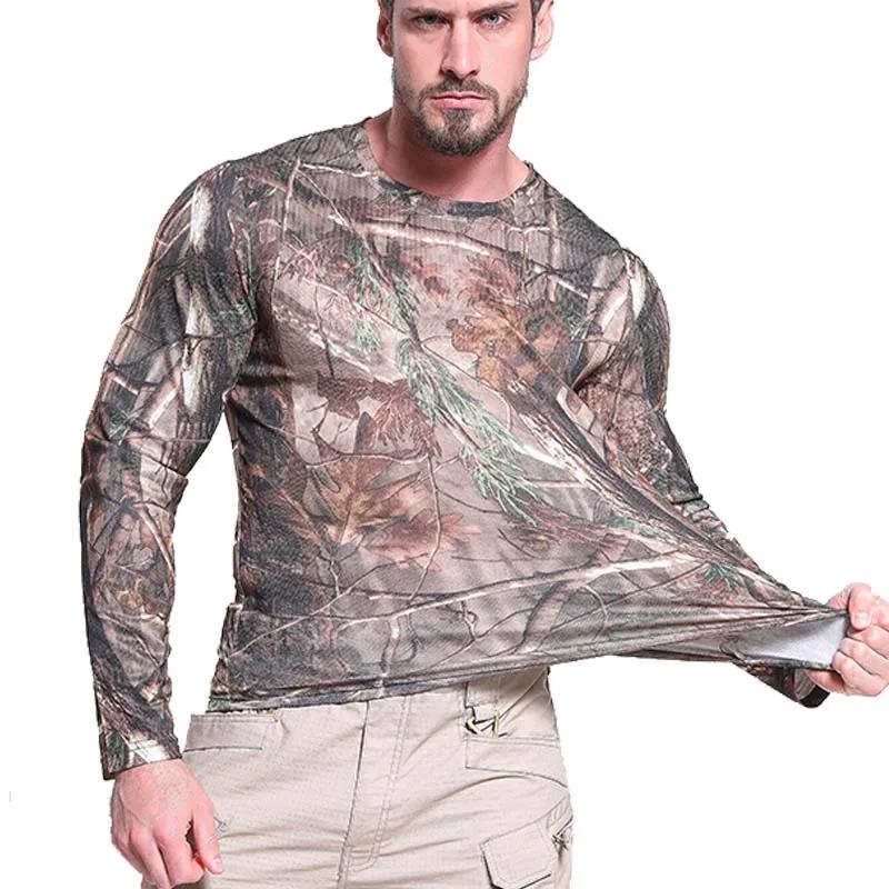 Men's Long Sleeve T-shirt 3d Camouflage Print Graphic T Shirts Men Women Fashion Fitness Tops Tees Outdoor Top Camo Clothing