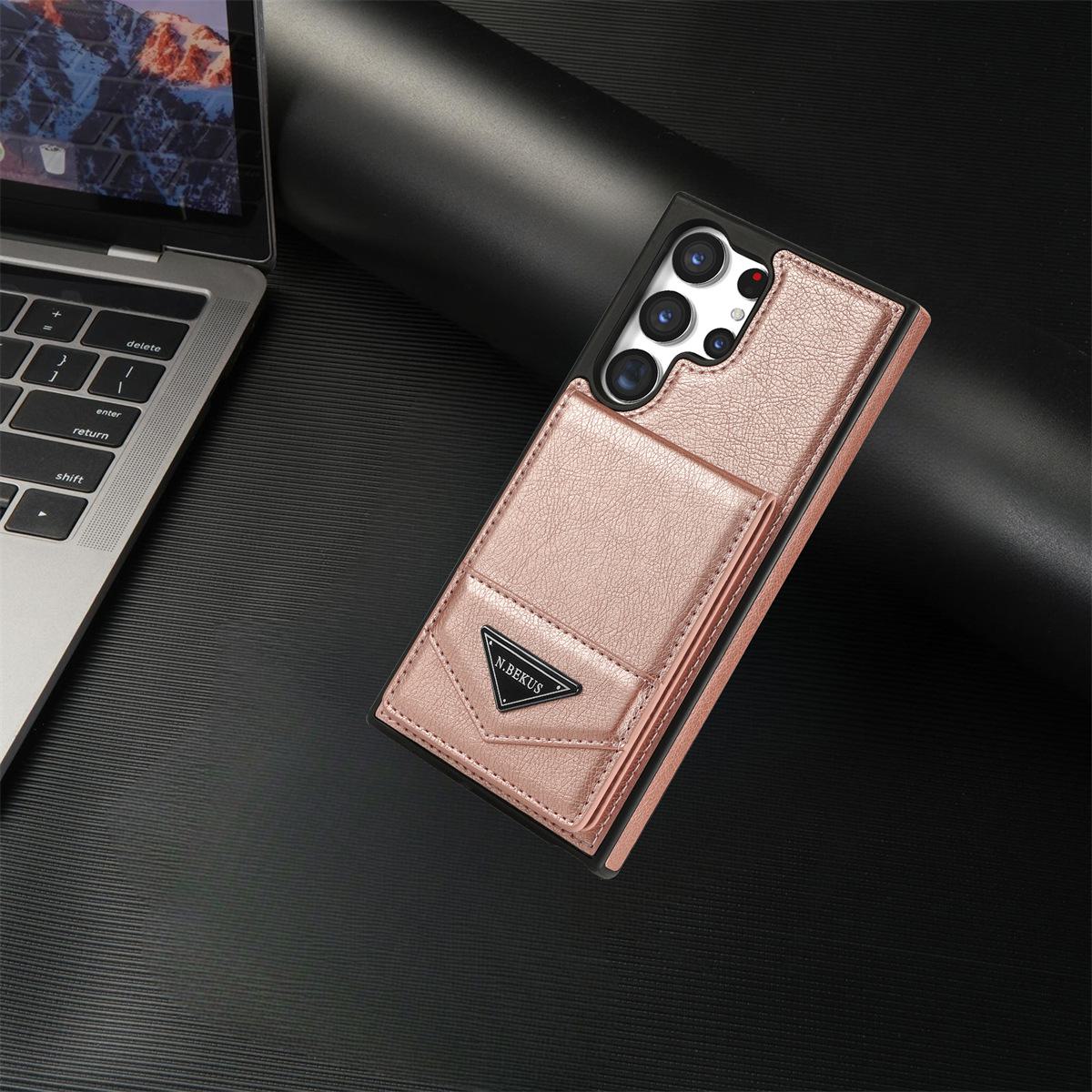 

Чехол-книжка с держателем для карт для Samsung S24Ultra, S23, S22, S23FE, однотонный цвет для A54 S24