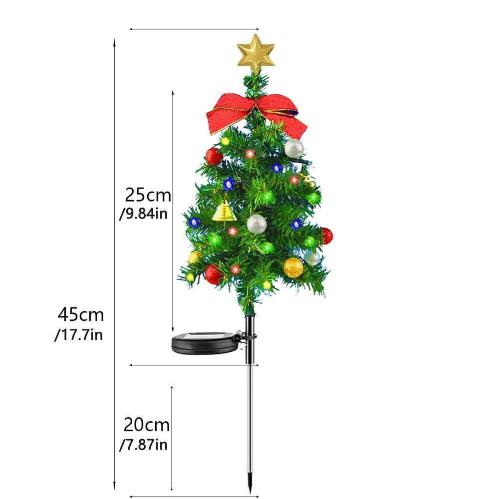 Waterproof Solar Christmas Tree Lights LED Christmas Tree Floor Lights Simulated   Yard