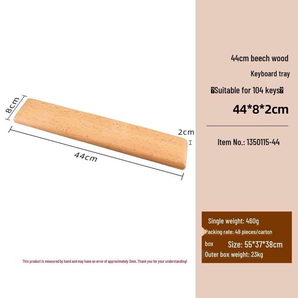 Black Walnut Solid Wood Anti-Slip Keyboard and Mouse Wrist Rest Pad with Inclined Bracket