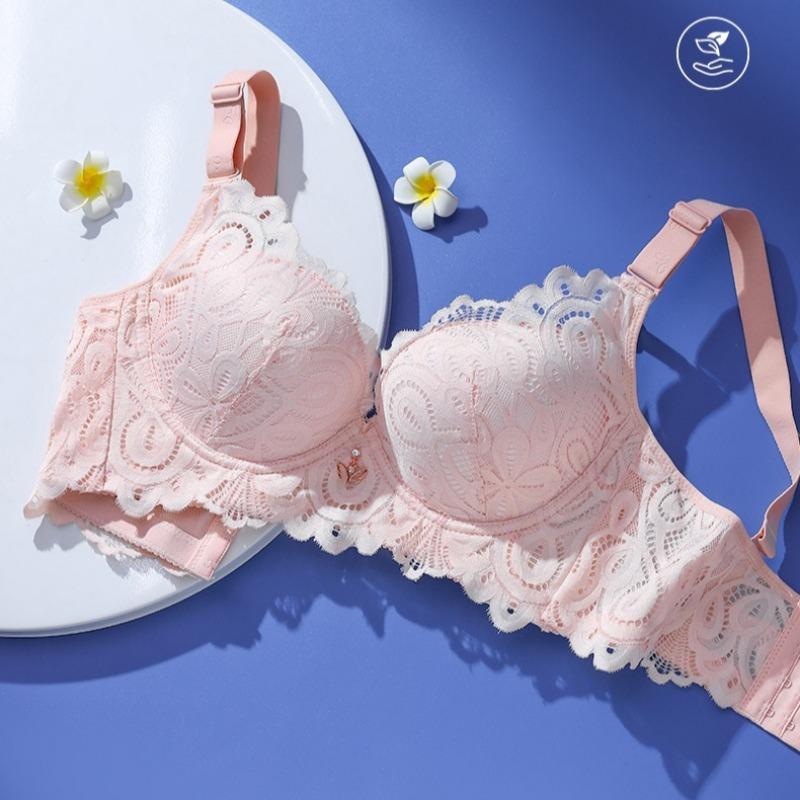 European and American Sexy Large Size Bra Thin Comfortable Underwear Without Steel Ring Push Up Bra