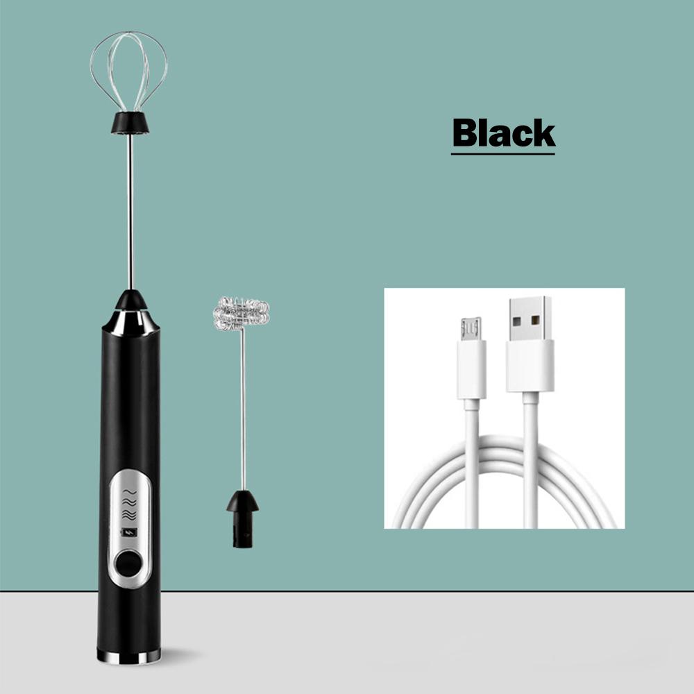 

Мини-вспениватель молока для миксера для кофе, ручной блендер для яиц, электрический вспениватель молока для капучино, венчик для взбивания сливок чёрный