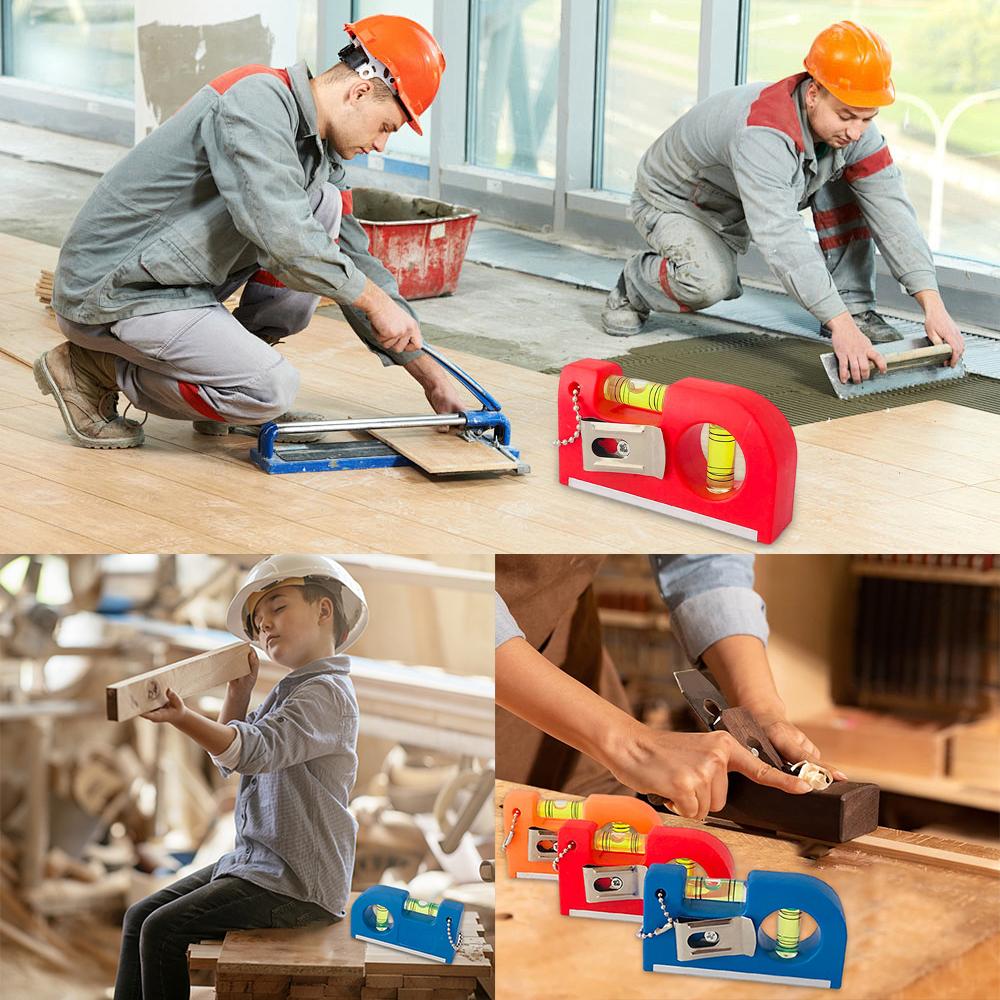 Pocket Spirit Level Bubble 2 Bubble Spirit Leveler With Magnet Base Horizontal Ruler Portable Level Ruler Magnetic ABS Shell