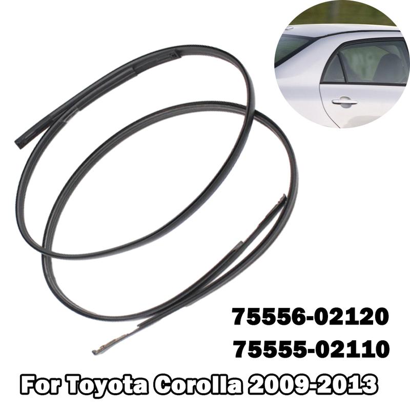 Pair Left Right Car Roof Drip Finish Moulding Seal Strips Trim Rubber for Toyota Corolla 2009 2010 2011 2012 2013 7555502110