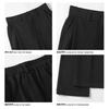 Men Black Draped Straight Flared Casual Long Suit Trousers