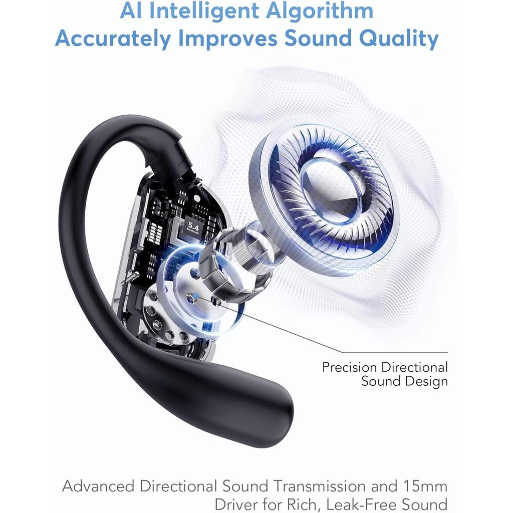 KI Sprachübersetzung Ohrhörer, Echtzeit Kopfhörer Übersetzer für 144 Sprachen & Akzente, Passen iOS Android Kopfhörer für Reise Geschäft Lernen