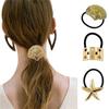 1Set Metal Hair Ties Elastic Ponytail Hair Cuff Creative Ponytail Holder  for Women