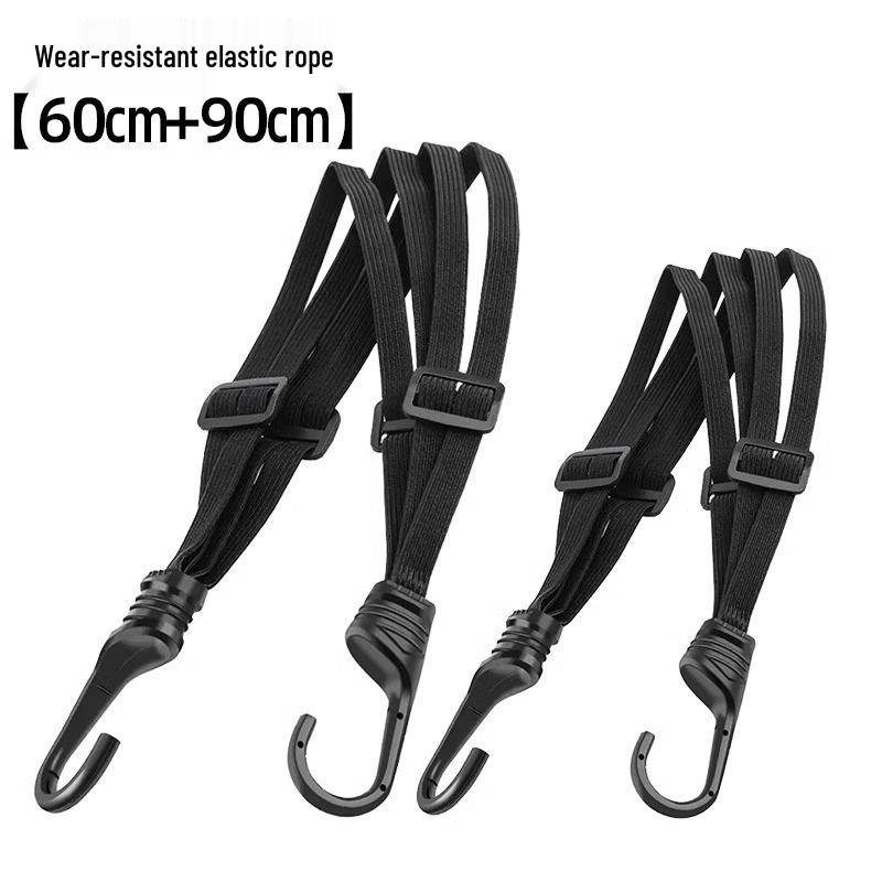 Motorcycle Elastic Bungee Cord Tie-Down Strap for Rear Seat, Helmet, and Luggage
