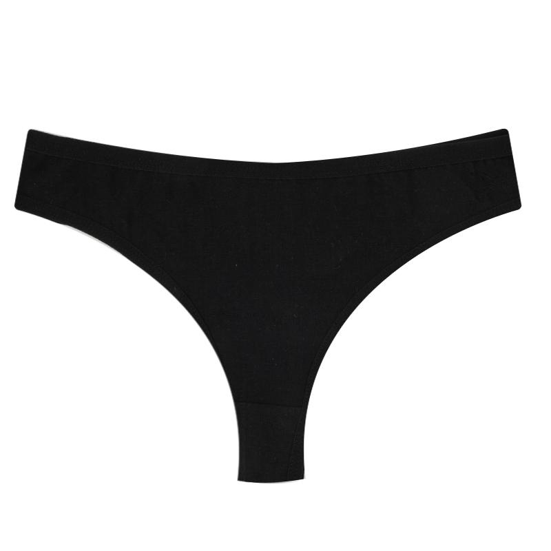 Dámské bavlněné kalhotky jednobarevné Sexy kalhotky Prodyšné spodní prádlo Nadměrná velikost L-2XL