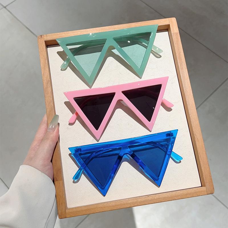 JYL TS Sunglasses UV Protection Triangle Large Frame Hip-hop/3327