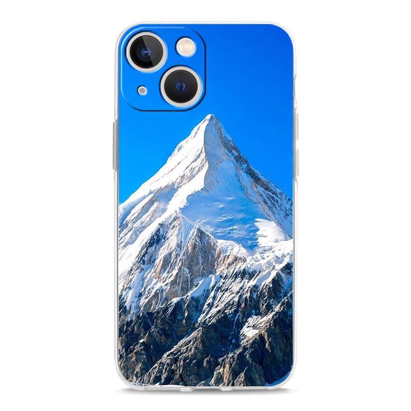 Phone Case For iPhone 17 Air Cases iPhone 16 15 12 13 14 Pro Max SE 7 8 Plus iPhone11 Clear Cover Mountain Peaks Landscape