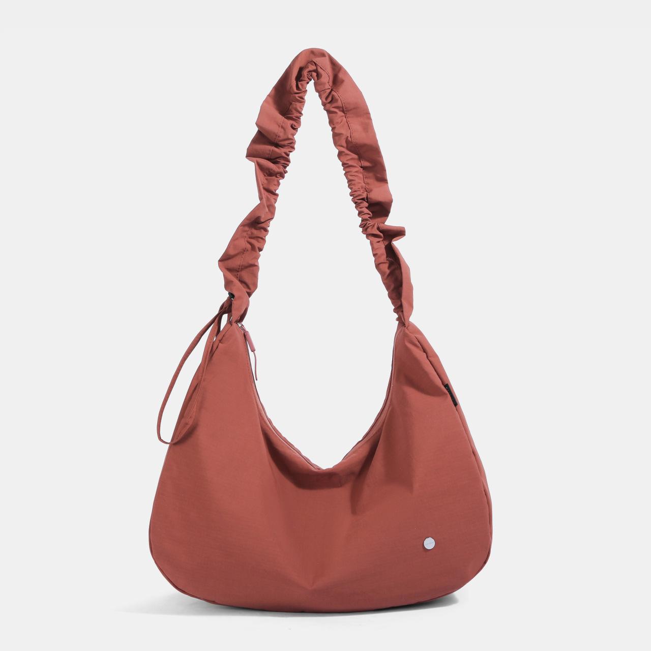 Soft Slouchy Hobo Bag with Ruched Strap and Minimalist Design