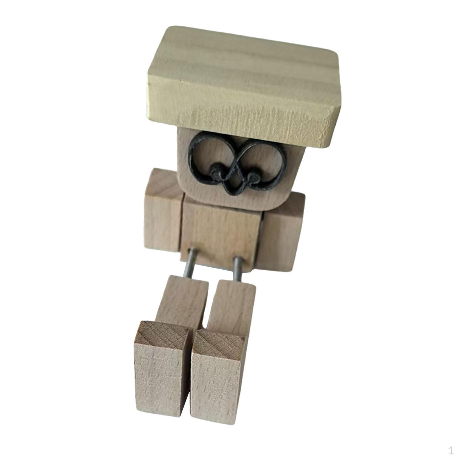 

Трясущиеся Ноги Деревянная Фигурка Человечка Украшение Приборной Панели Автомобиля Креативные Компактные Автоаксессуары для with hat