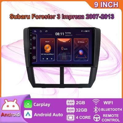 Android Car Radio Carplay For Subaru Forester 3 Impreza 2007-2013 Multimedia Video Player GPS Navigation WIFI 2+32GB