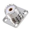2Pcs PL259 Solder Cup Chassis Mount Connector SO239 RF Coax Adapter Flange Panel Coaxial Connector