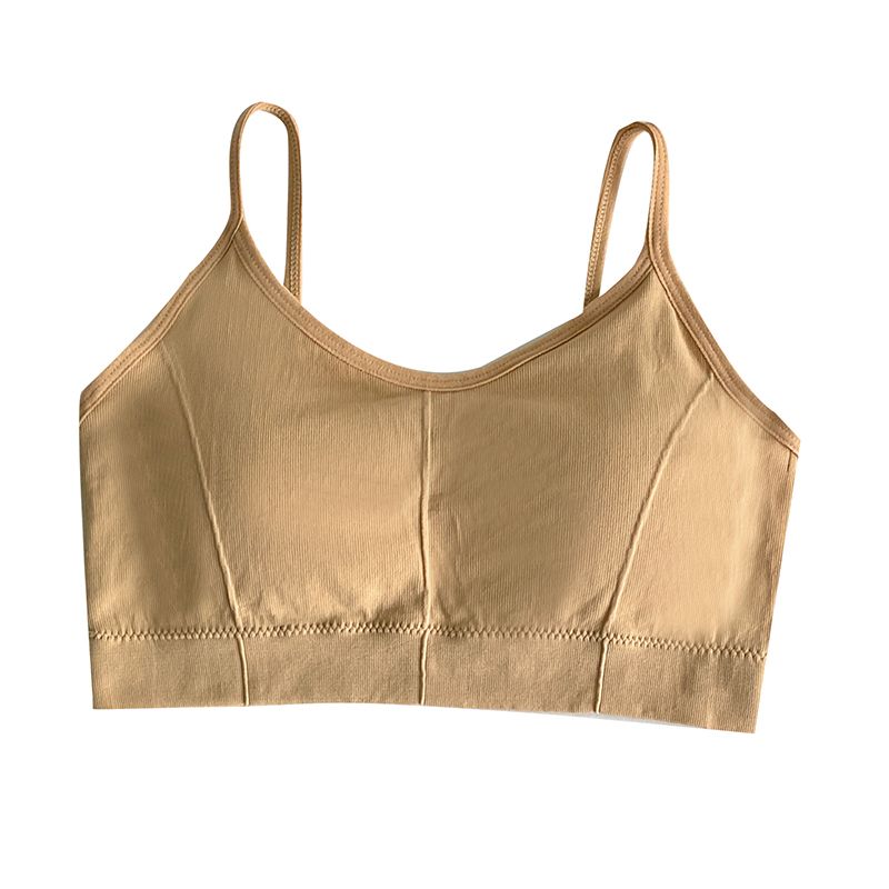 Women's Wire-Free Push-Up Sports Camisole Cami-Style One-Piece Bra Underwear