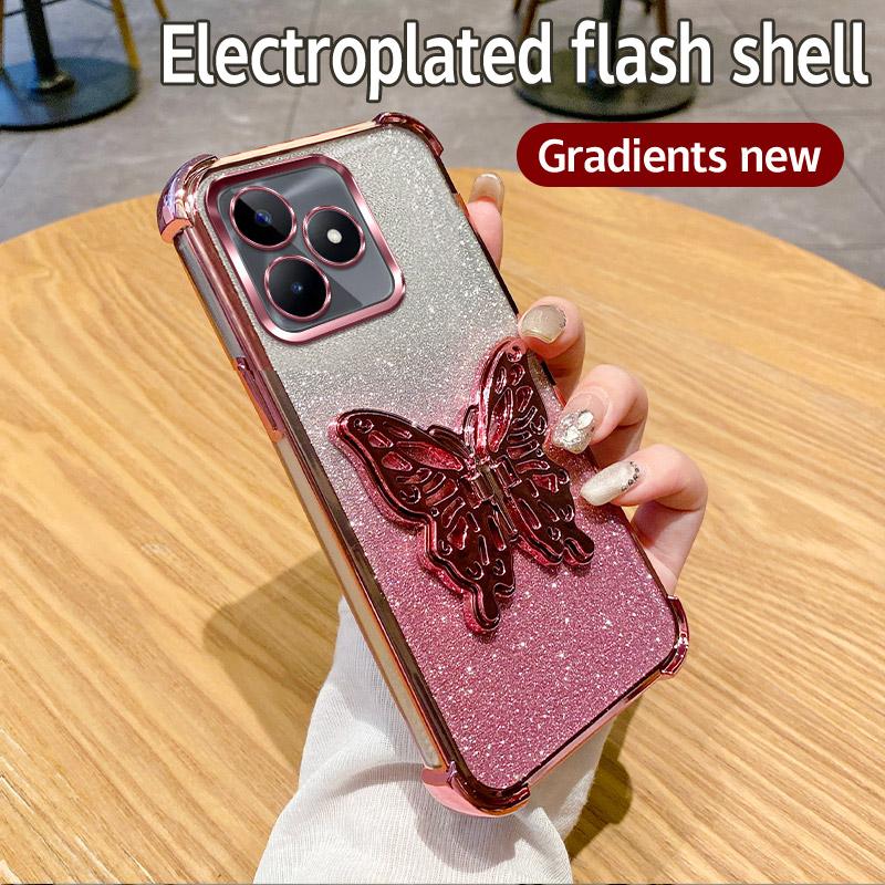 Shockproof Butterfly Holder Stand Phone Case For Google Pixel 7 8 9 10 Pro XL Google Pixel 7A 8A 9A 10 9 8 7 Pro 5G Soft Cover