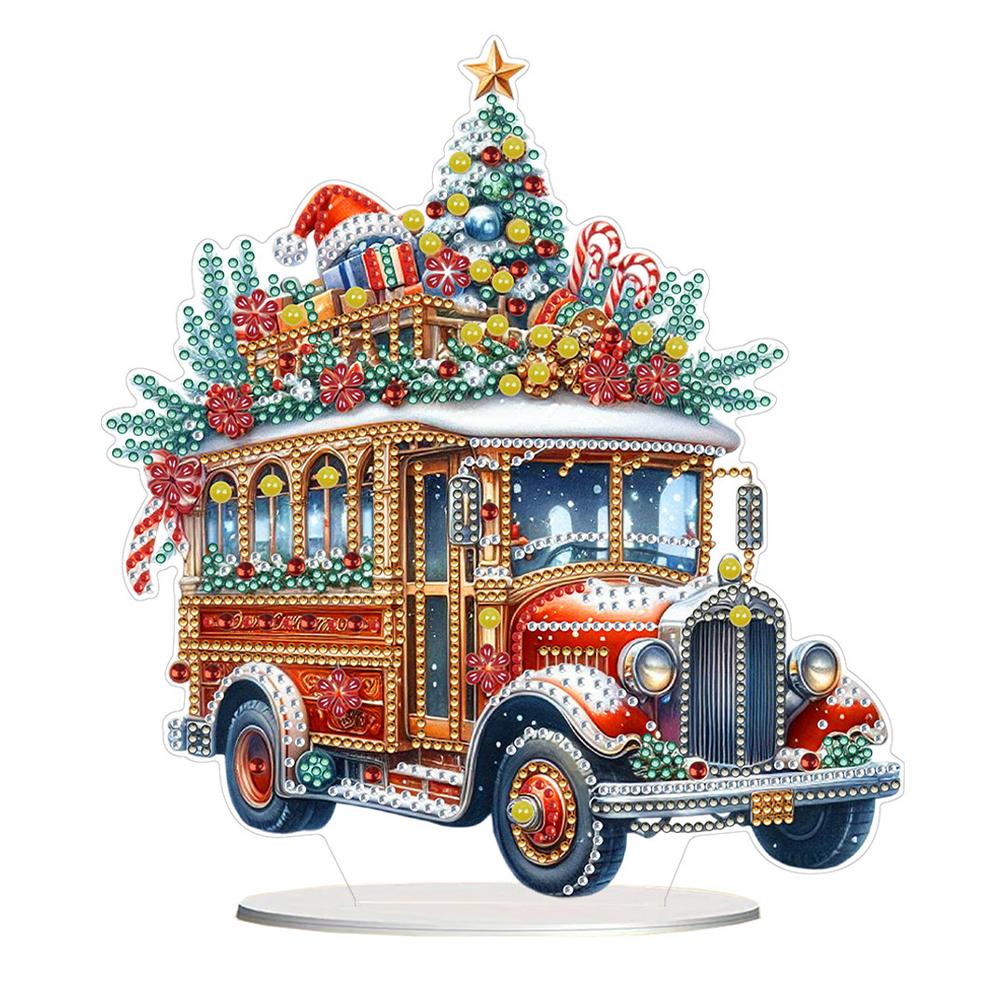 Acrylic Special Shape Christmas Santa Claus Diamond Painting Tabletop Ornaments Kit Desktop Diamond Art Kits Bedroom Table Decor