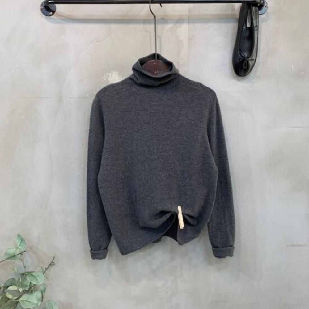 C S In The Room Hadoo Wool Whole Garment baSiC looSe Fit turtleneCk Long Sleeve