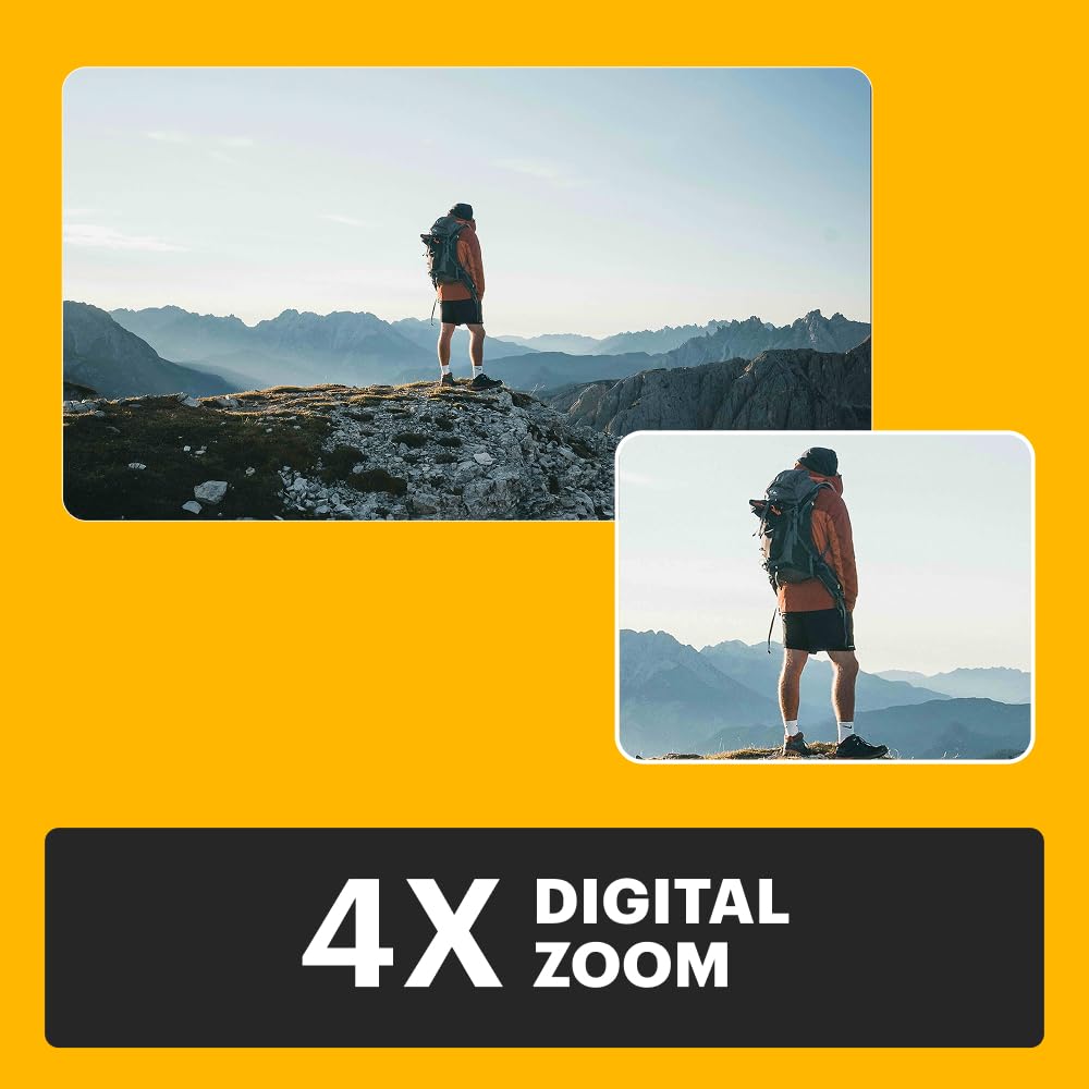 KODAK Pixpro C1 – Ultra-Compact Digital Camera | 13MP BSI CMOS, 4x Zoom, 2.8-inch LCD Screen, LED Flash – Marron