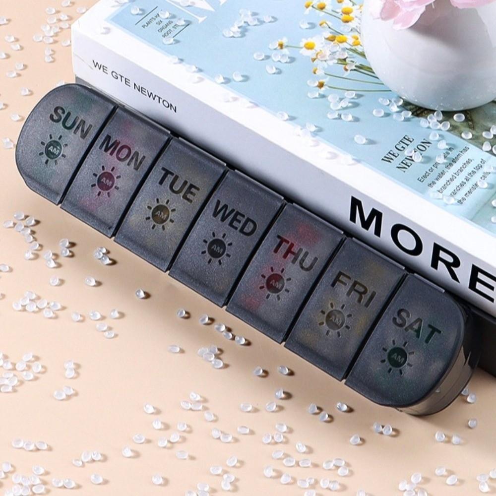 14 Grid Vitamin Pill Case 7 Days Pill Storage Box Weekly Pillbox Tablet Holder Boys/Girls