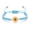 Adjustable Colorful Woven Daisy Bracelet for Men And Women Handmade Sunflower Bracelet for Couples Best Friends Graduation Gift