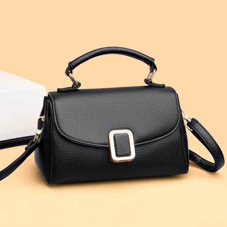 Lychee pattern metal lock handbag women's shoulder bag