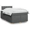 VidaXL Slatted Bed Base with Mattress Dark Grey 120x190cm Fabric 3286634
