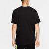 Nike double swoosh letter logo printed short sleeve T-shirt for men, black