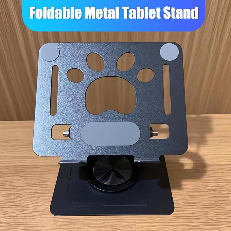 Metall 360 Grad Drehbarer Tablet-Ständer Verstellbarer Faltbarer Desktop-Halter Kompatibel Für 4,7-12 Zoll Ipad Pro/Air/Min Tablet Halterung