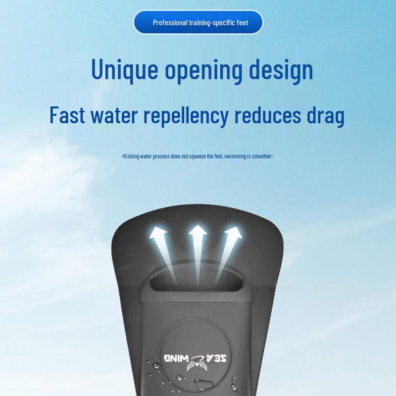 Unisex Silicone Short Swim Fins for Freestyle and Breaststroke - Professional Diving Training for Adults and Kids