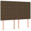 Vidaxl Bed Headboards, 4 Pcs, Dark Brown, 72X5X78/88 Cm, Fabric