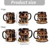 Artistic Equestrian Theme Drinking Cup Ceramic Coffee Mug With Flat 2D Print Horse Stable Pattern For Daily Use