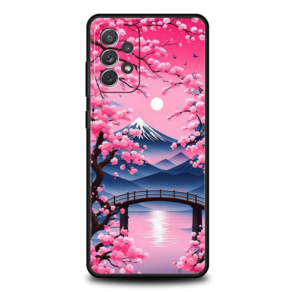 Pink Spring Cherry Blossoms Phone Case For Samsung Galaxy A17 A07 A55 A35 A25 A15 A05 A33 A31 A21s A13 A41 A73 A53 A51 A71 Cover