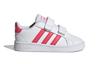 Adidas Neo GRAND COURT Low top Skateboard Shoes White Pink Infant And Toddler EF0115