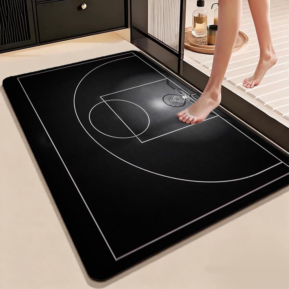 Basketball Court Patterned Rug Soundproof Noisereducing Carpet For Study Reading Area Home Party Decor Halloween Gift